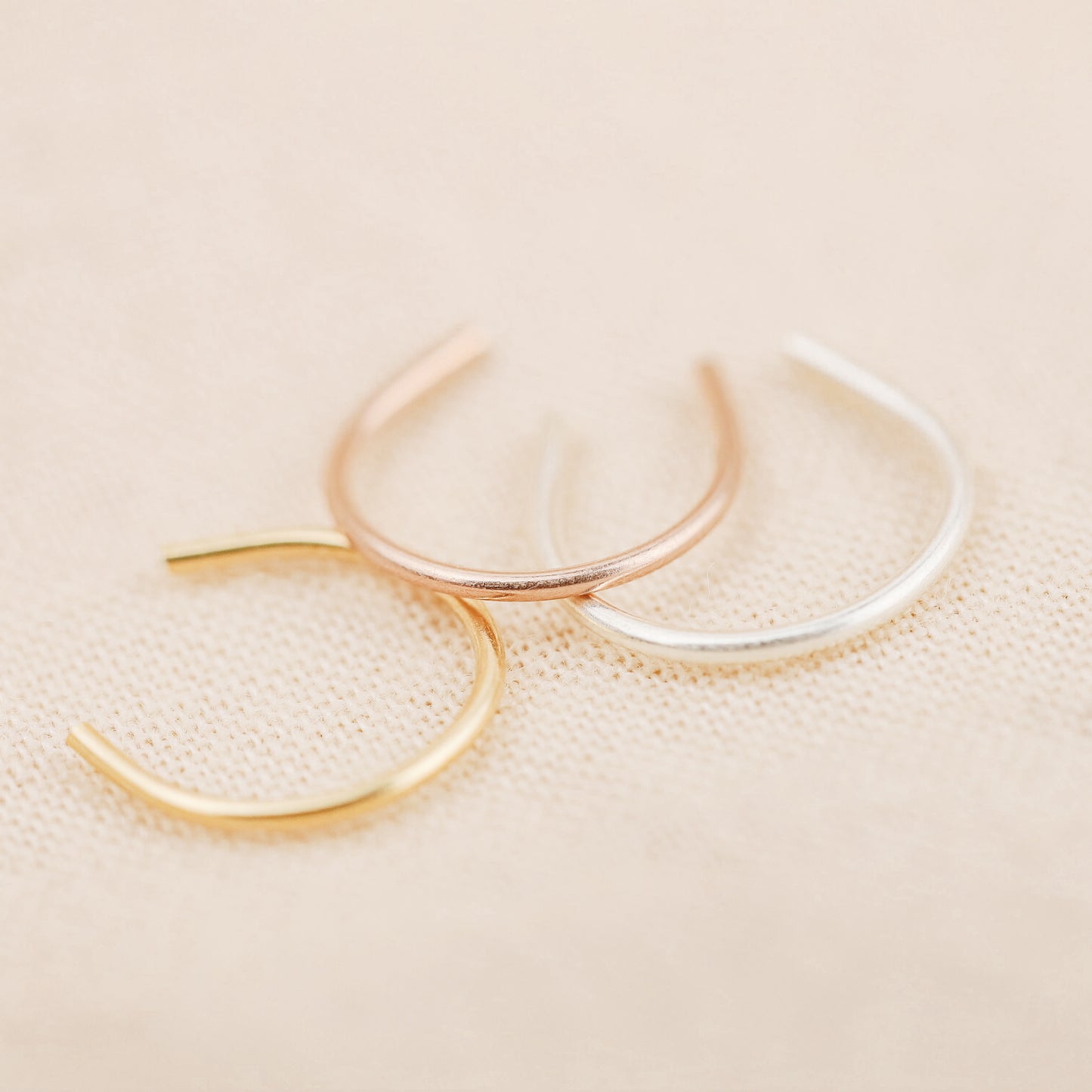 Arc Septum Retainer Gold Septum Retainer Horseshoe Septum Nose Hoop Ring Retainer Septum 22g 20g 18g 16g 14g 6 7 8 9 10mm Inner Diameter