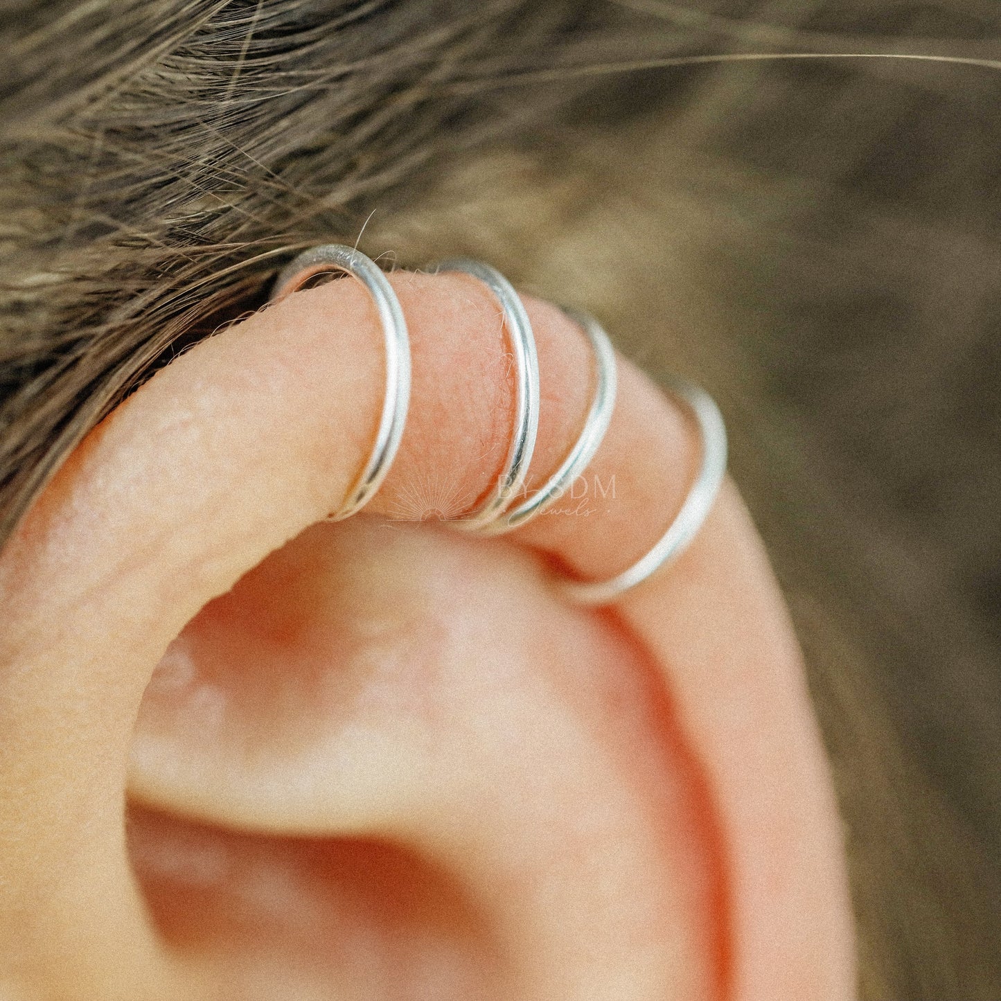 Set of 2 Ear Cuffs or Single Ear Cuff 20g Double & Criss Cross Ear Cuff No Piercing Cartilage Ear Cuff Silver Ear Cuff Gold Ear Cuff
