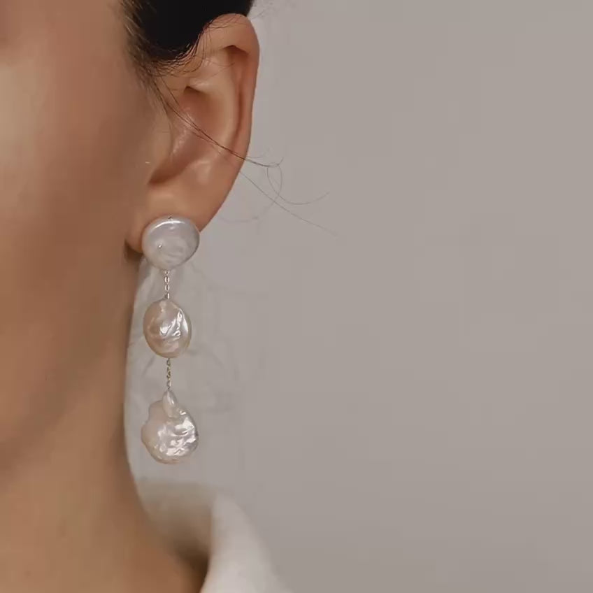 Pearl Earrings Drop Bridal Earrings Pearl Wedding Earrings Long Pearl Earrings Gold Bridal Jewelry Dangle Pearl Earrings Mother's Day Gift
