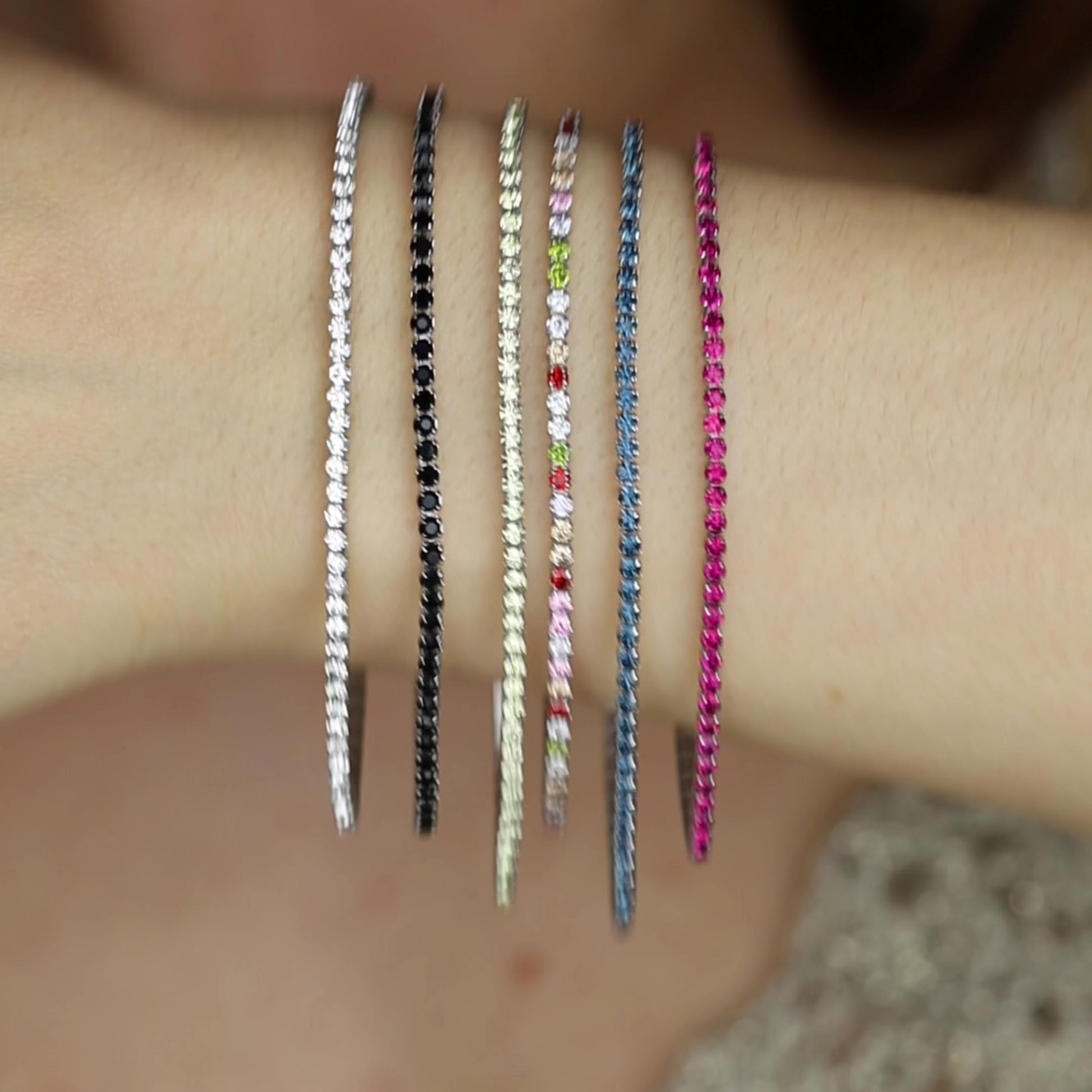 2mm Fuchsia Tennis Bracelet • Cubic Zirconia Tennis Bracelet • Dainty Bracelet • Diamond Bracelet • Gift for Her • BYSDMJEWELS