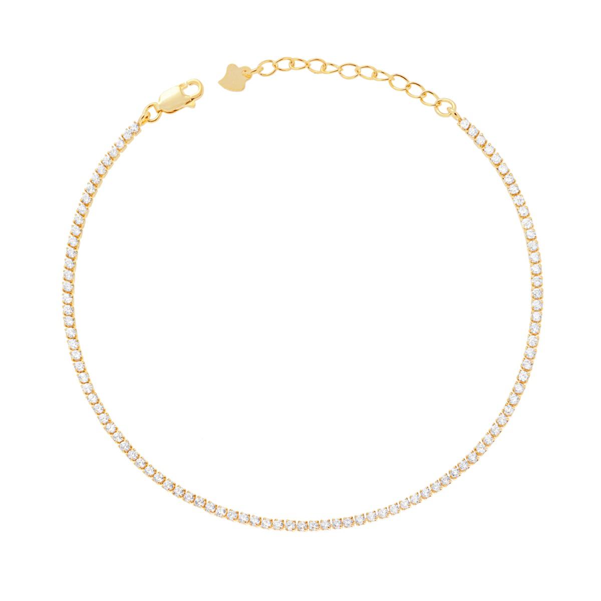 Sterling Silver Tennis Anklet • Tennis Chain Anklet Bracelet • Adjustable Tennis Anklet • Cubic Zircon Anklets • Crystal Sparkly Anklet