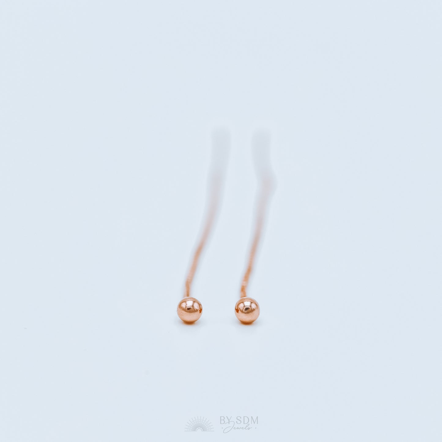 Tiny Ball Ear Threader • Gold, Silver, Rose Gold