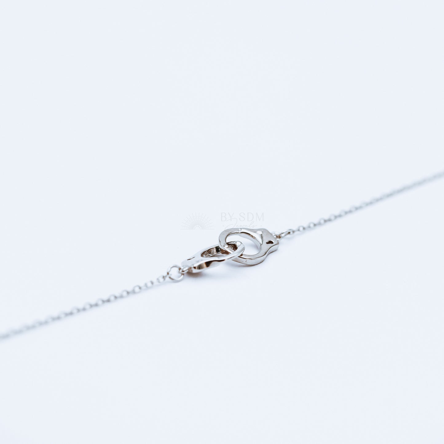 Freedom Handcuff Necklace • Dainty Eternity Necklace • Sterling Silver