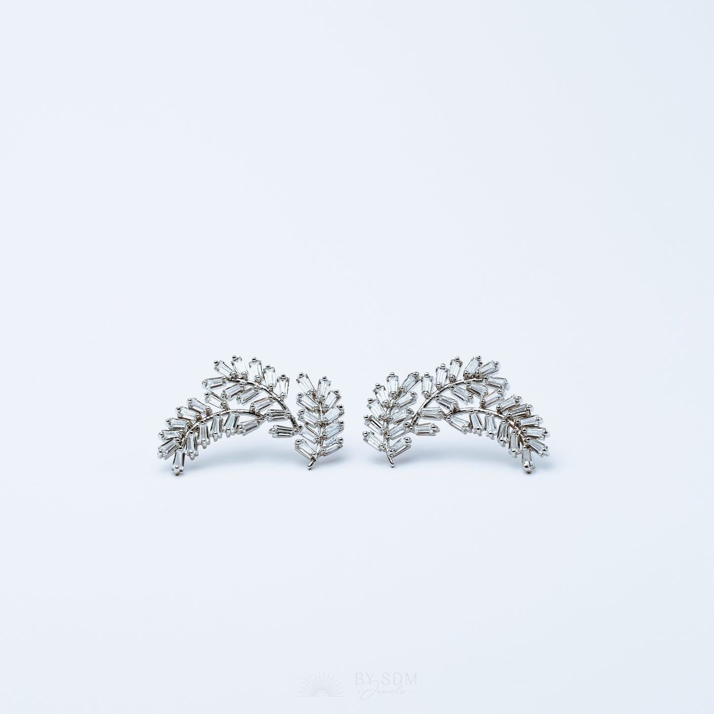 Crystal Bridal Earrings • Crystal Earrings • Crystal Drop Earrings • Leaf Bridal Jewelry • Feather Bridal Earrings • Bridesmaid Gifts