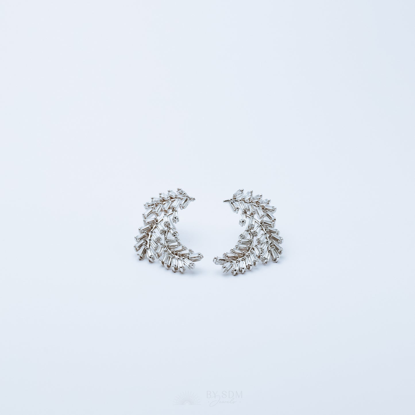 Crystal Bridal Earrings • Crystal Earrings • Crystal Drop Earrings • Leaf Bridal Jewelry • Feather Bridal Earrings • Bridesmaid Gifts