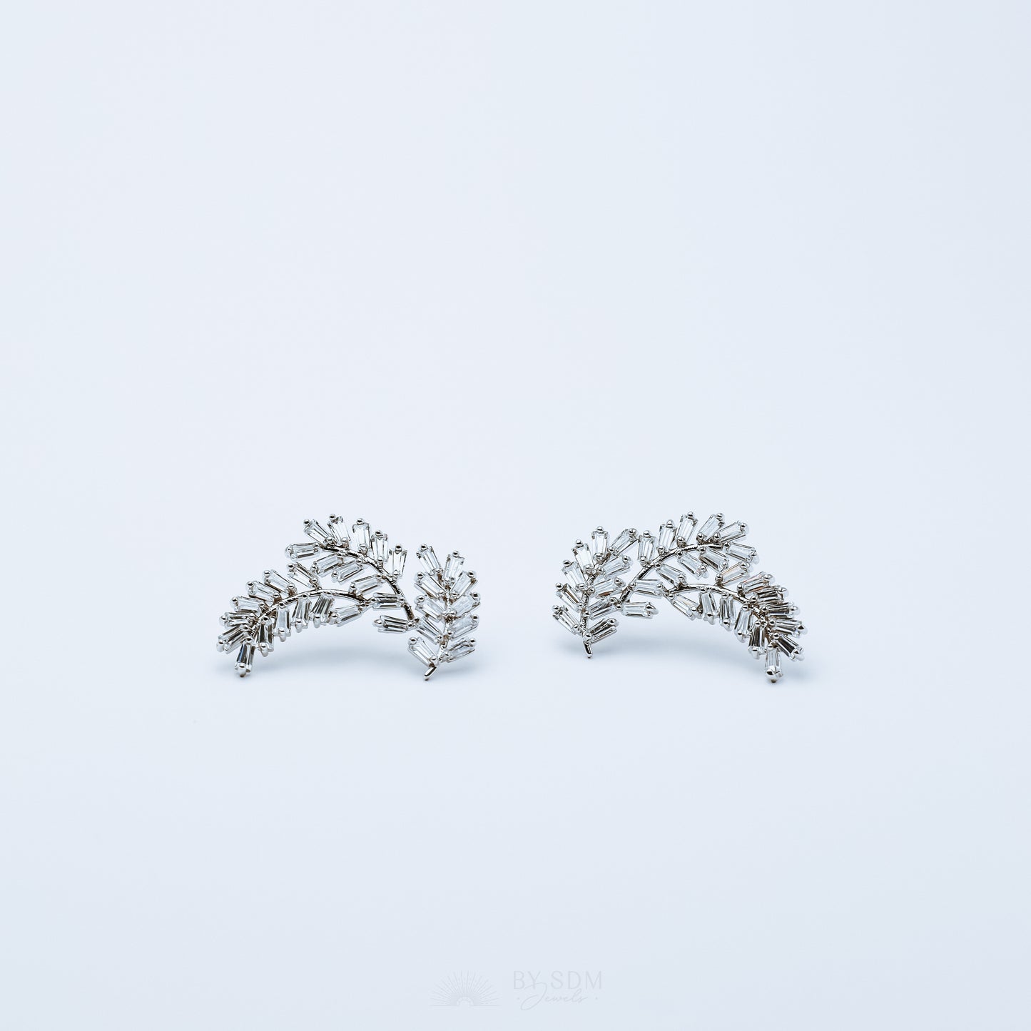 Crystal Bridal Earrings • Crystal Earrings • Crystal Drop Earrings • Leaf Bridal Jewelry • Feather Bridal Earrings • Bridesmaid Gifts