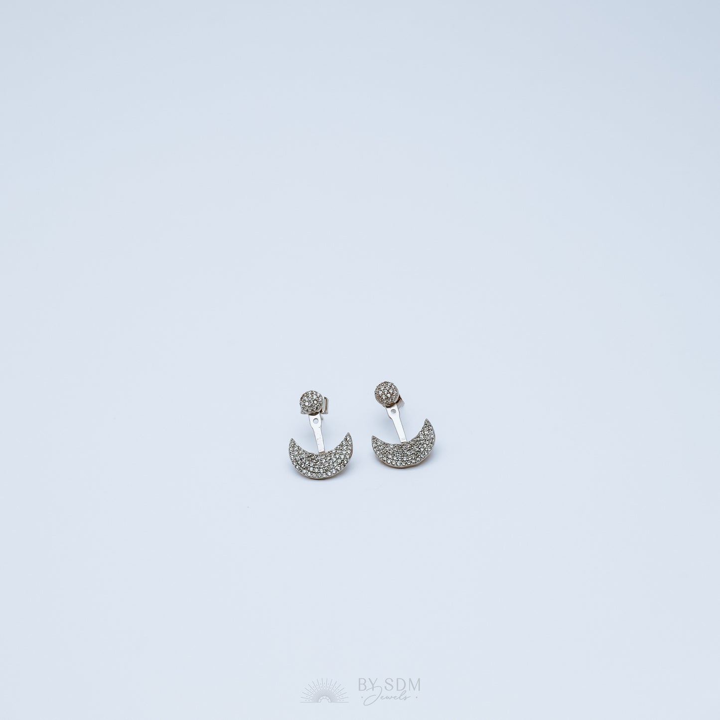 Moon Ear Jackets • Crescent Moon Earrings • Silver Ear Jacket • Minimalist Earrings • Cuff Earrings • Celestial Earrings • Dainty Ear Jacket
