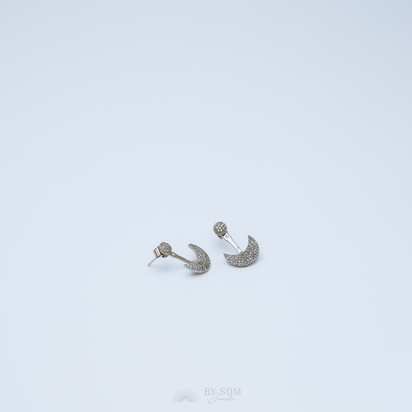 Moon Ear Jackets • Crescent Moon Earrings • Silver Ear Jacket • Minimalist Earrings • Cuff Earrings • Celestial Earrings • Dainty Ear Jacket
