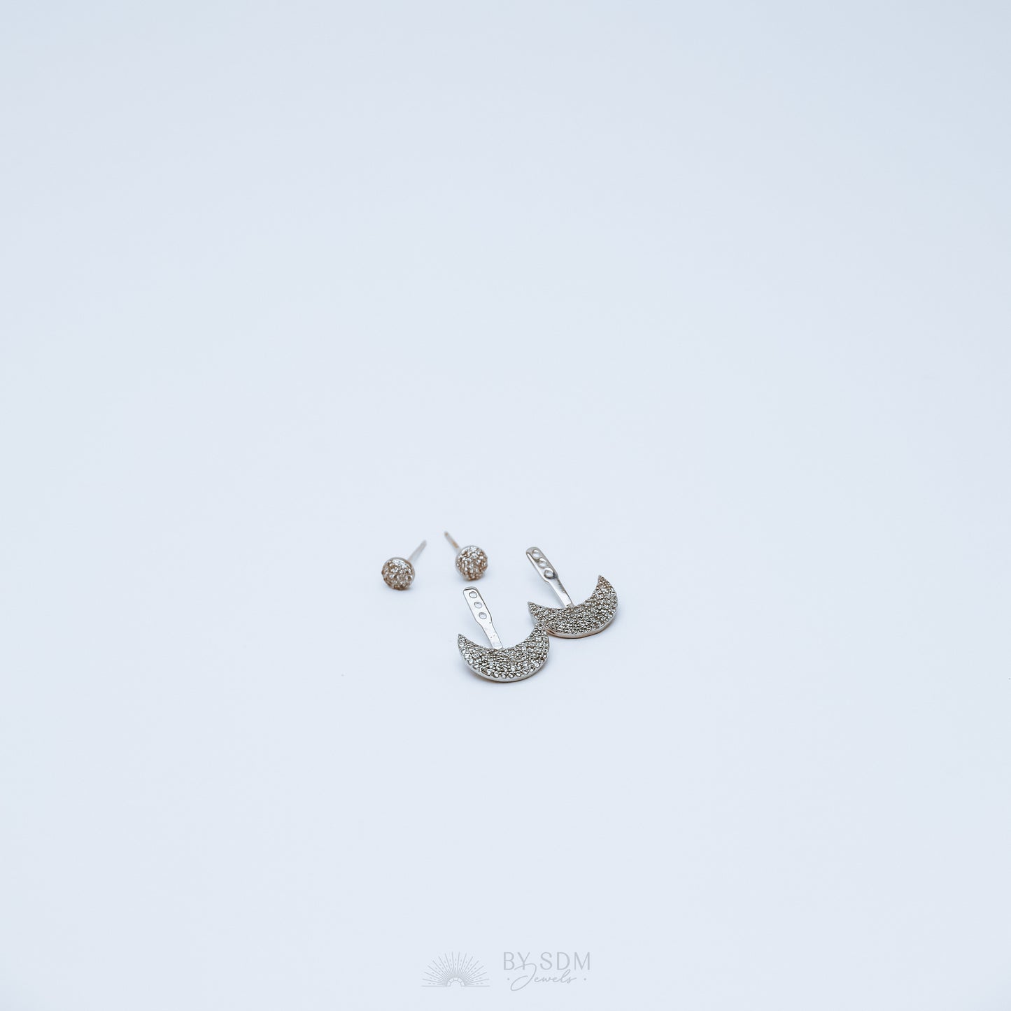 Moon Ear Jackets • Crescent Moon Earrings • Silver Ear Jacket • Minimalist Earrings • Cuff Earrings • Celestial Earrings • Dainty Ear Jacket