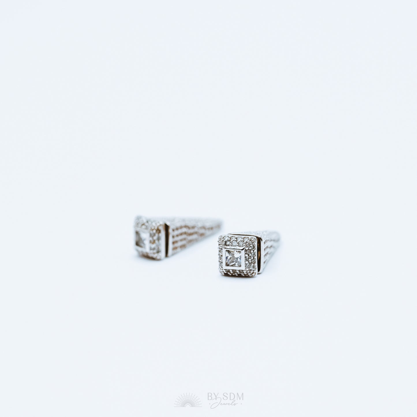 Spike Silver Ear Jacket • Silver Ear Jackets • Ear Jacket Earrings • Dainty Ear Jacket • Modern Ear Jacket • Ear Cuff • Dainty Earrings