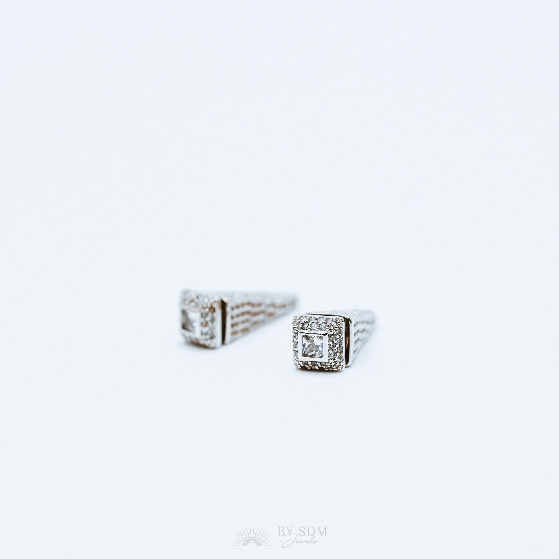Spike Silver Ear Jacket • Silver Ear Jackets • Ear Jacket Earrings • Dainty Ear Jacket • Modern Ear Jacket • Ear Cuff • Dainty Earrings