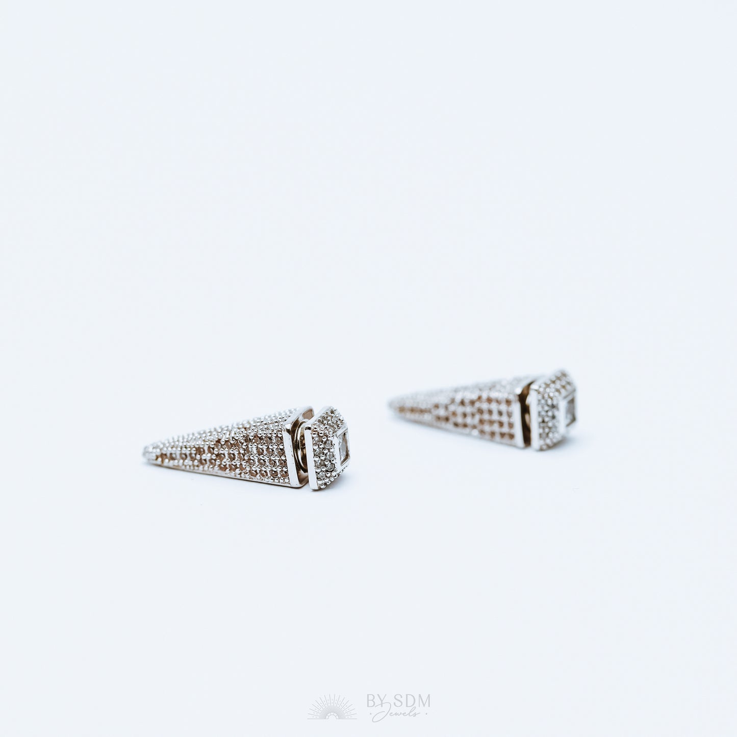 Spike Silver Ear Jacket • Silver Ear Jackets • Ear Jacket Earrings • Dainty Ear Jacket • Modern Ear Jacket • Ear Cuff • Dainty Earrings
