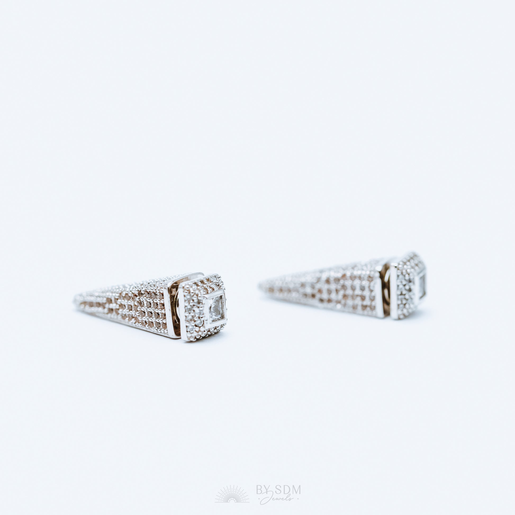 Spike Silver Ear Jacket • Silver Ear Jackets • Ear Jacket Earrings • Dainty Ear Jacket • Modern Ear Jacket • Ear Cuff • Dainty Earrings