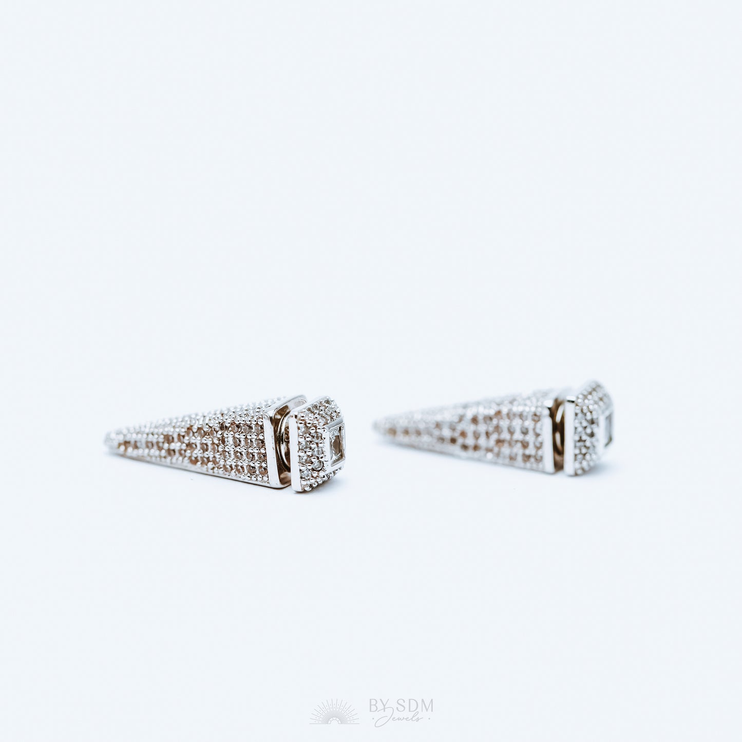 Spike Silver Ear Jacket • Silver Ear Jackets • Ear Jacket Earrings • Dainty Ear Jacket • Modern Ear Jacket • Ear Cuff • Dainty Earrings