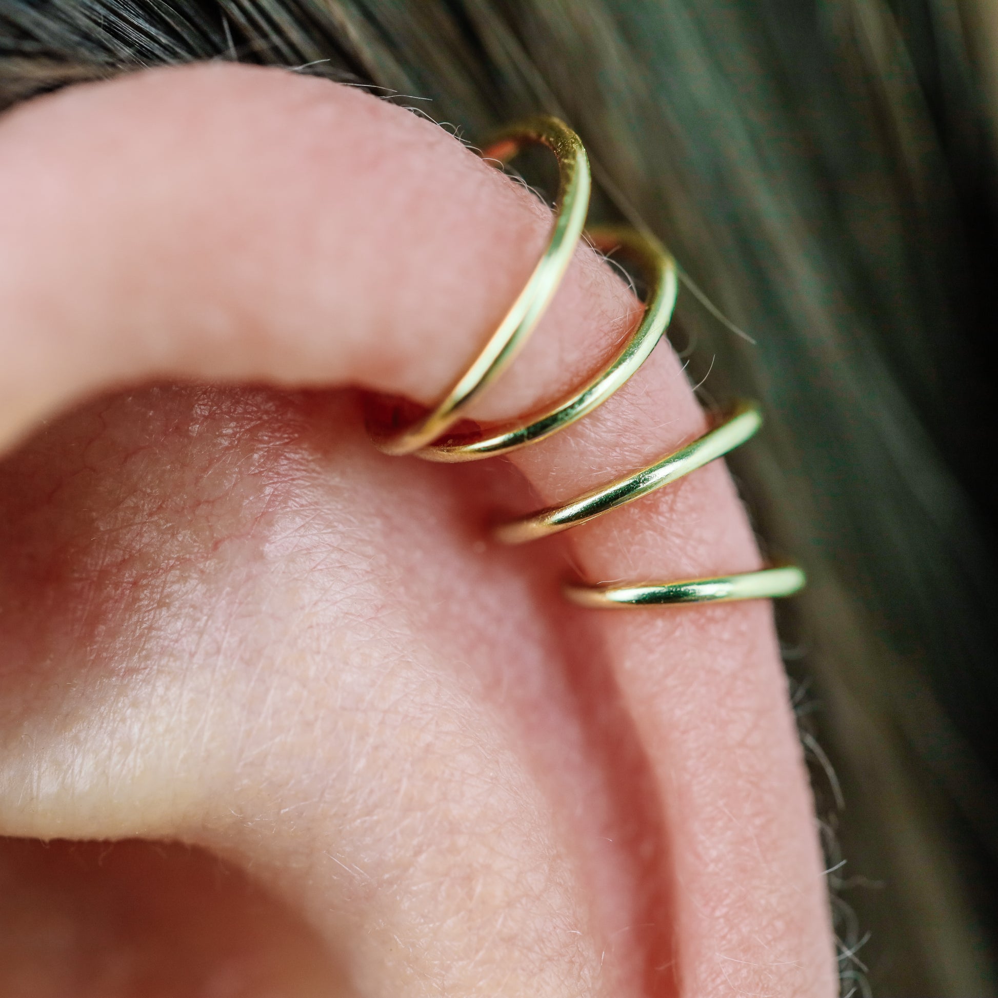Thin Hoops Rings for Ear • Nose Piercings • No Hinge Design • 22ga, 20ga, 18ga, 16ga, 14ga • 3, 4, 5, 6, 7, 8, 9, 10, 12mm BYSDMJEWELS