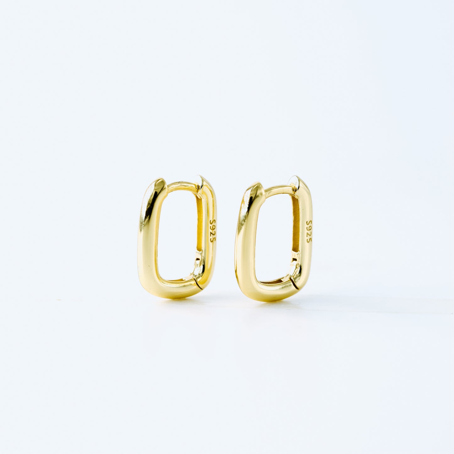 Oval Hoop Earrings, Gold, Silver BYSDMJEWELS