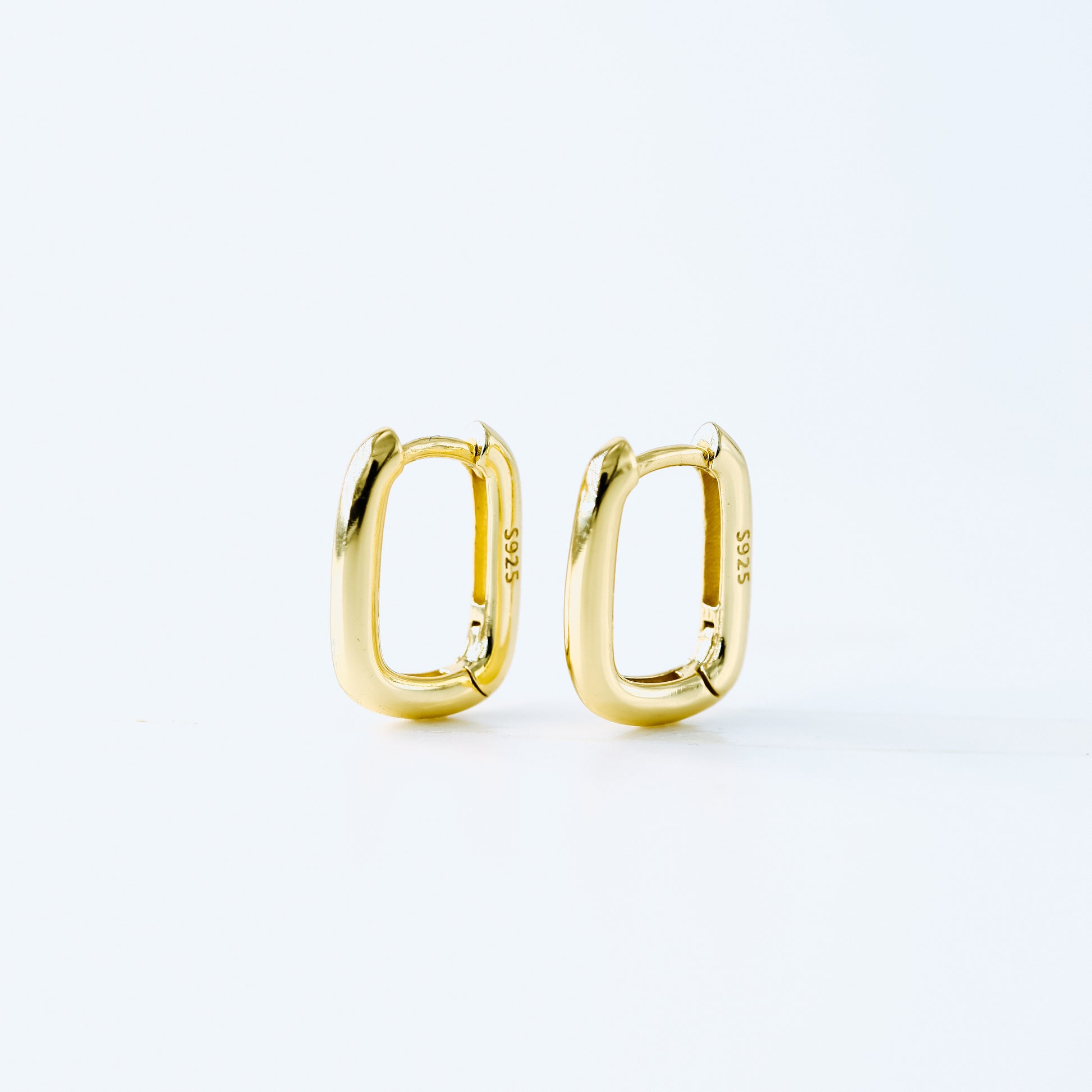 Oval Hoop Earrings, Gold, Silver BYSDMJEWELS