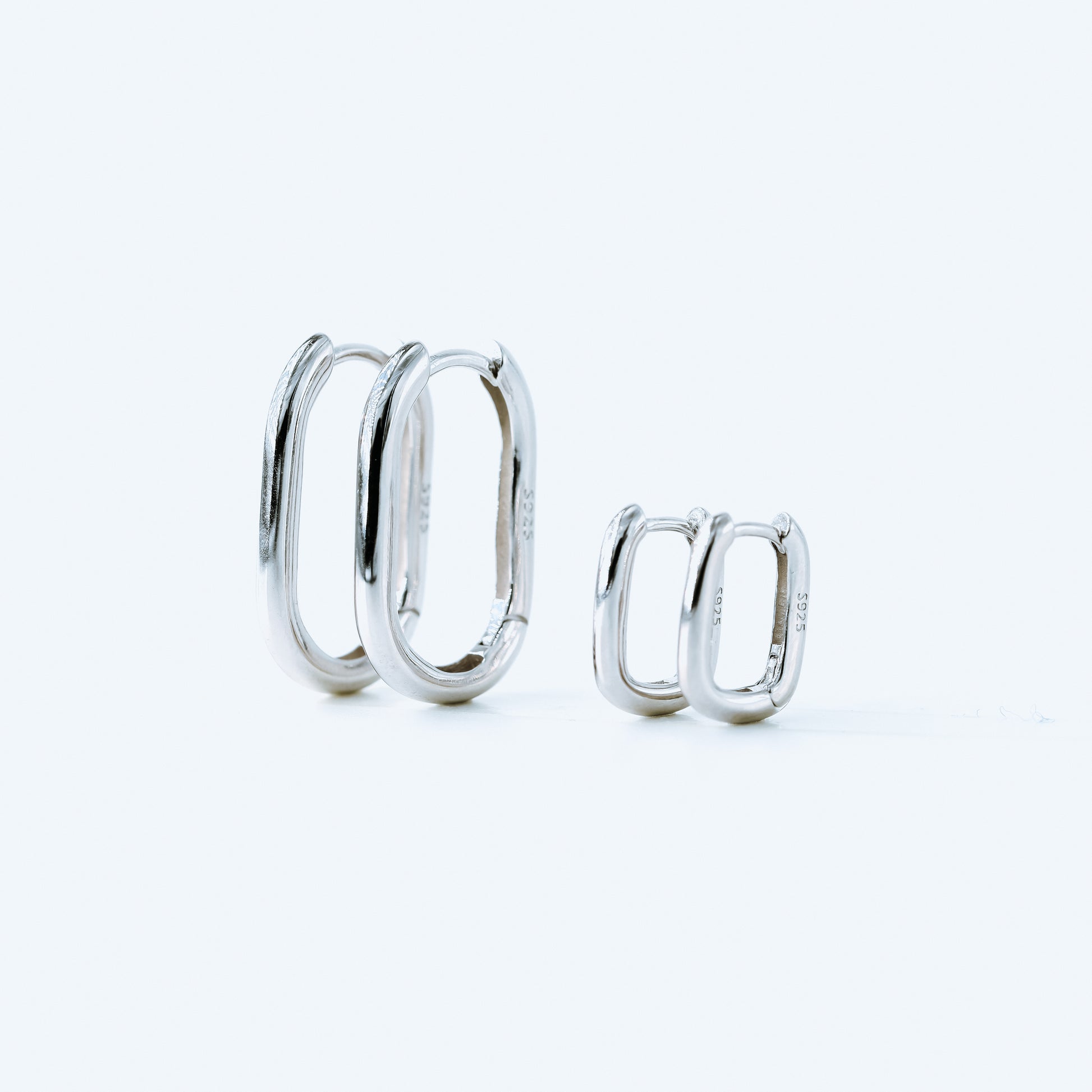 Oval Hoop Earrings, Gold, Silver BYSDMJEWELS