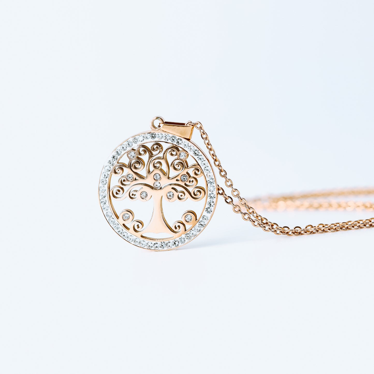 Dainty Tree of Life Necklace • Stainless Steel Family Tree Pendant • Family Tree Jewelry for Her, Arbre de Vie • Gift For Mom and Grandma