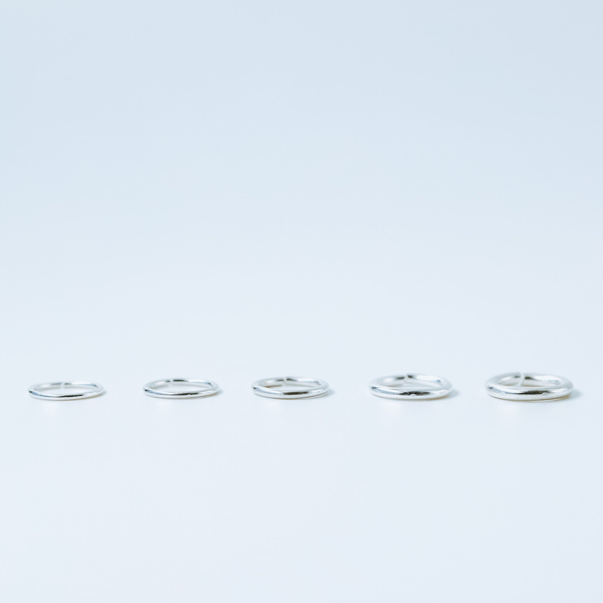 Thin Hoops Rings for Ear • Nose Piercings • No Hinge Design • 22ga, 20ga, 18ga, 16ga, 14ga • 3, 4, 5, 6, 7, 8, 9, 10, 12mm BYSDMJEWELS