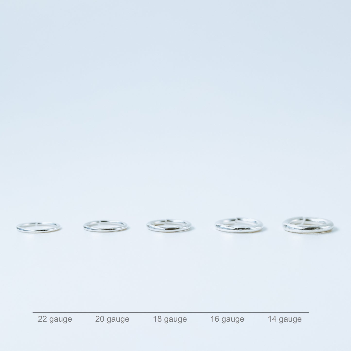 Thin Hoops Rings for Ear • Nose Piercings • No Hinge Design • 22ga, 20ga, 18ga, 16ga, 14ga • 3, 4, 5, 6, 7, 8, 9, 10, 12mm BYSDMJEWELS