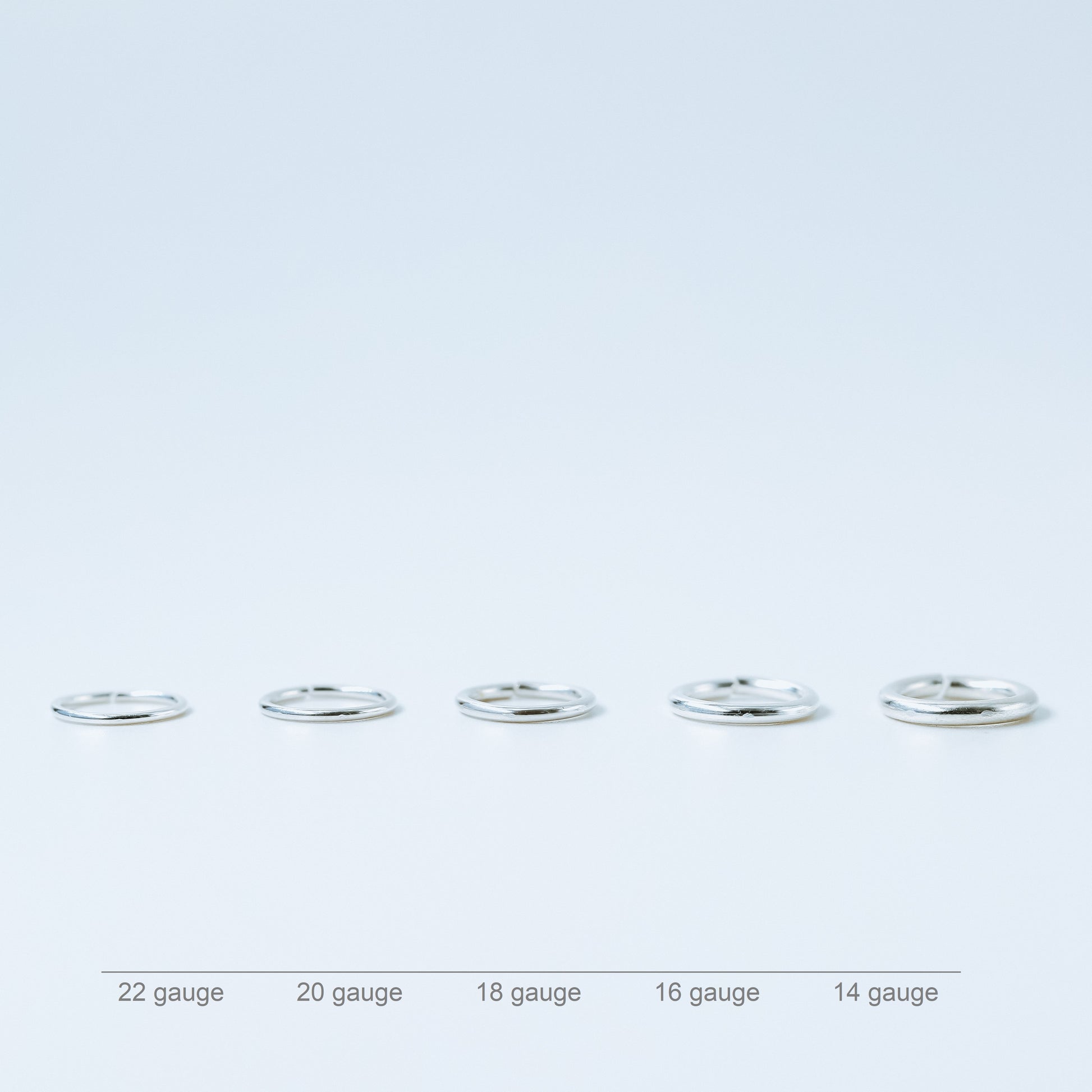Thin Hoops Rings for Ear • Nose Piercings • No Hinge Design • 22ga, 20ga, 18ga, 16ga, 14ga • 3, 4, 5, 6, 7, 8, 9, 10, 12mm BYSDMJEWELS