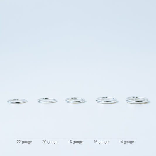 Thin Hoops Rings for Ear • Nose Piercings • No Hinge Design • 22ga, 20ga, 18ga, 16ga, 14ga • 3, 4, 5, 6, 7, 8, 9, 10, 12mm BYSDMJEWELS