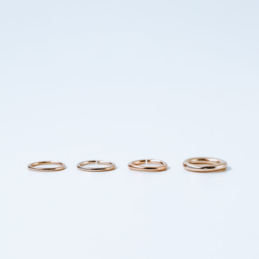 Thin Hoops Rings for Ear • Nose Piercings • No Hinge Design • 22ga, 20ga, 18ga, 16ga, 14ga • 3, 4, 5, 6, 7, 8, 9, 10, 12mm BYSDMJEWELS