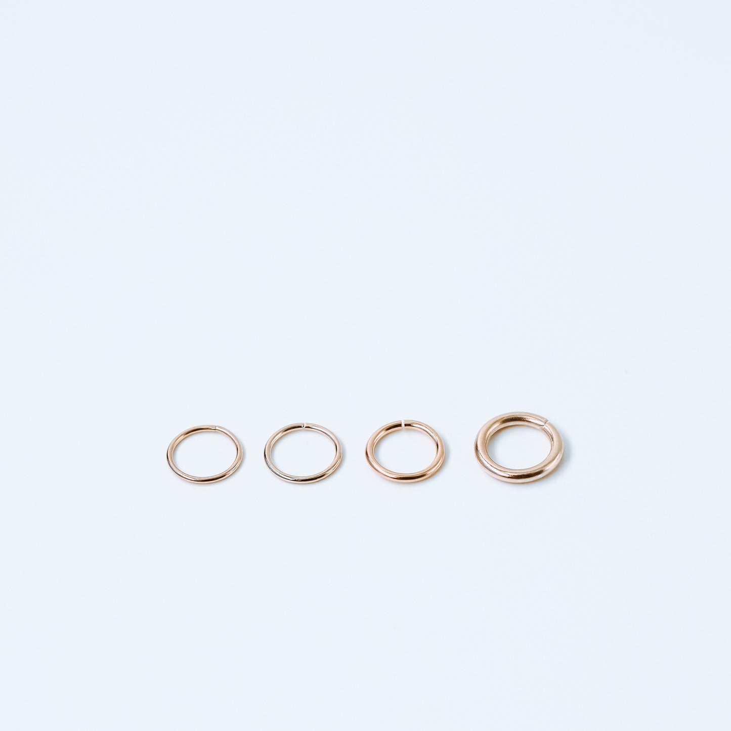 Thin Hoops Rings for Ear • Nose Piercings • No Hinge Design • 22ga, 20ga, 18ga, 16ga, 14ga • 3, 4, 5, 6, 7, 8, 9, 10, 12mm BYSDMJEWELS