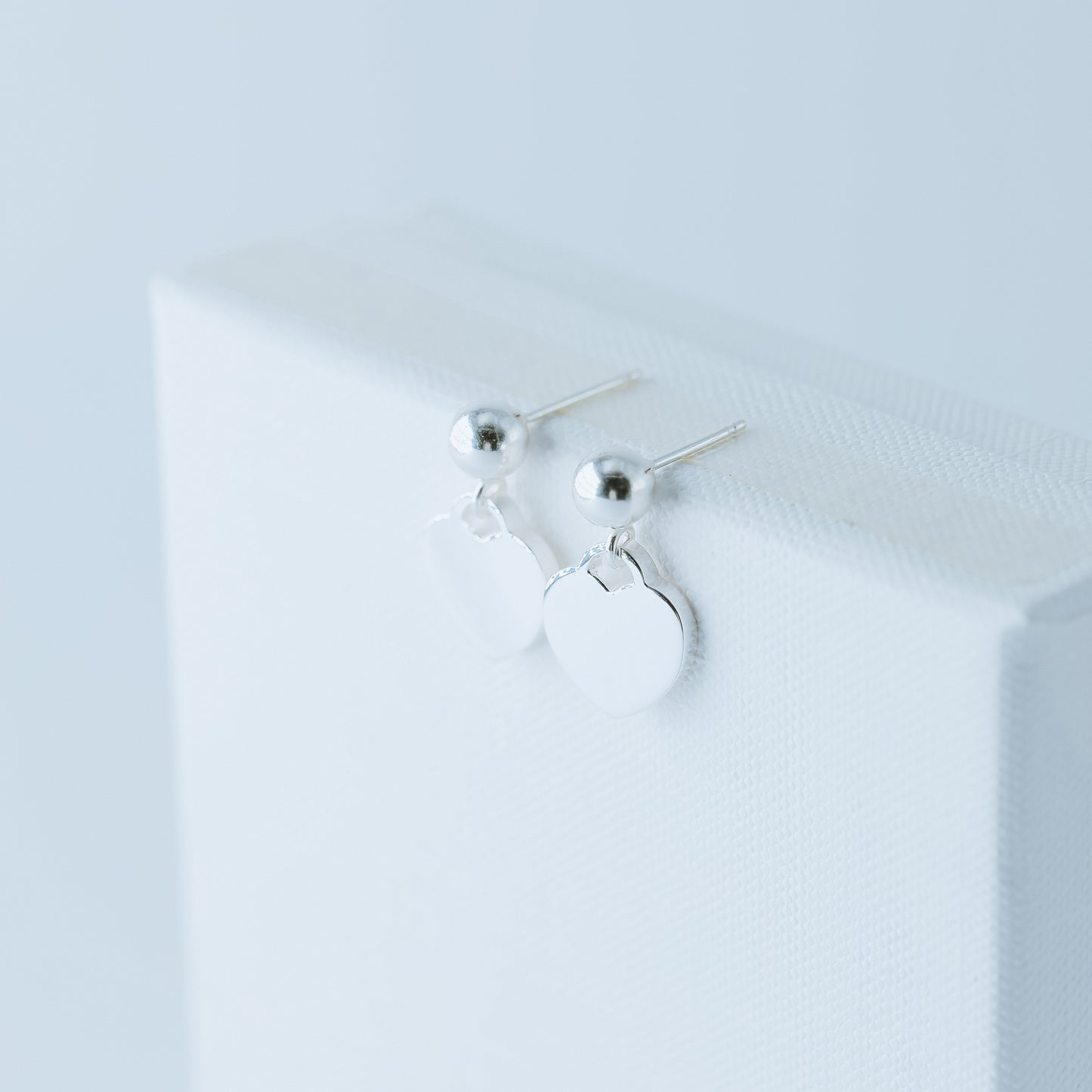 Dangle Heart Stud Earrings Rose Gold Heart Earrings Teeny Tiny Heart Earrings Gold Heart Stud Earrings Silver Tiffany Heart Earrings
