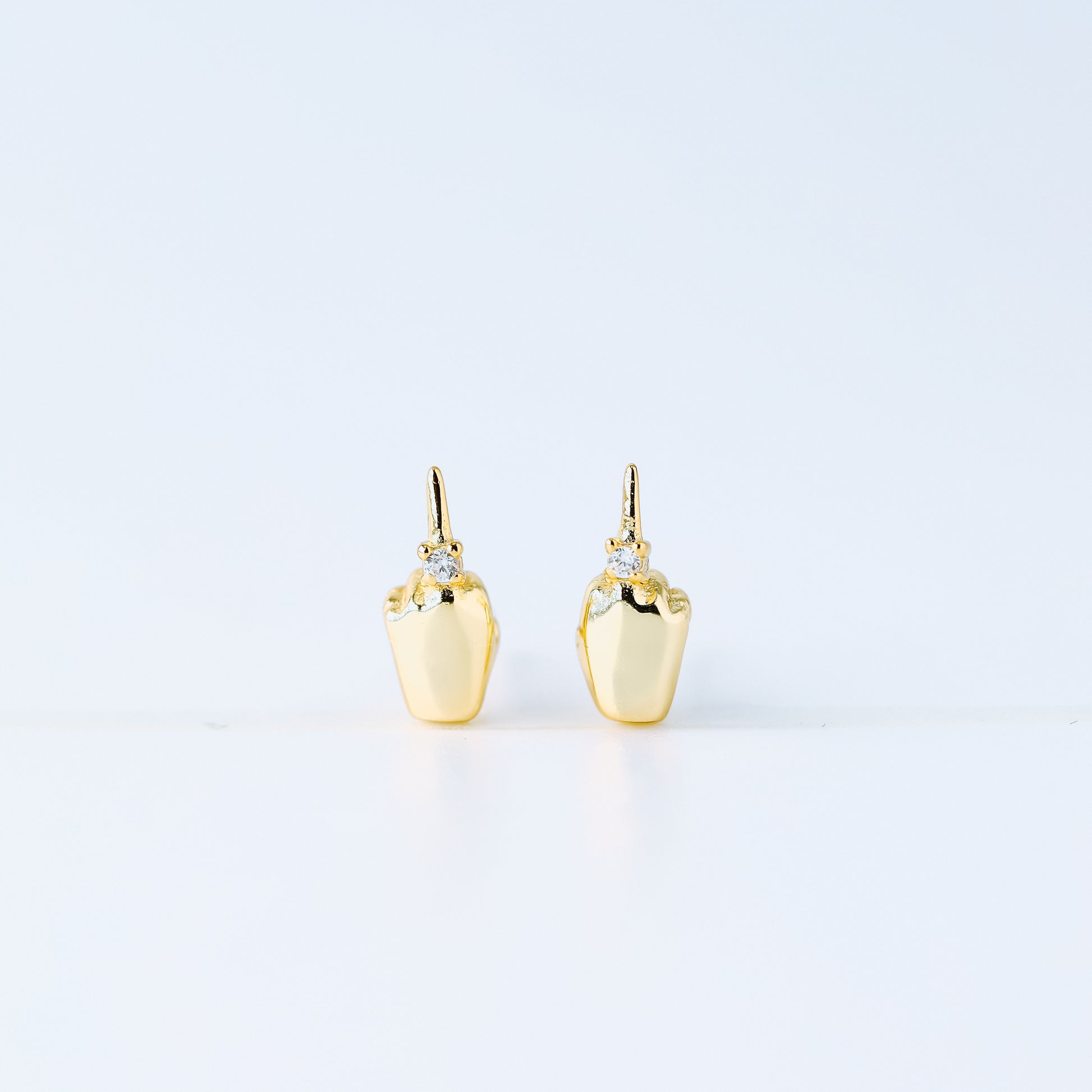 Fuck Off Earrings, Adult Quirky Earrings, Middle Finger Fuck Off Jewelry, Feminist Women's Funny Gift, Sold Individually, BYSDMJEWELS