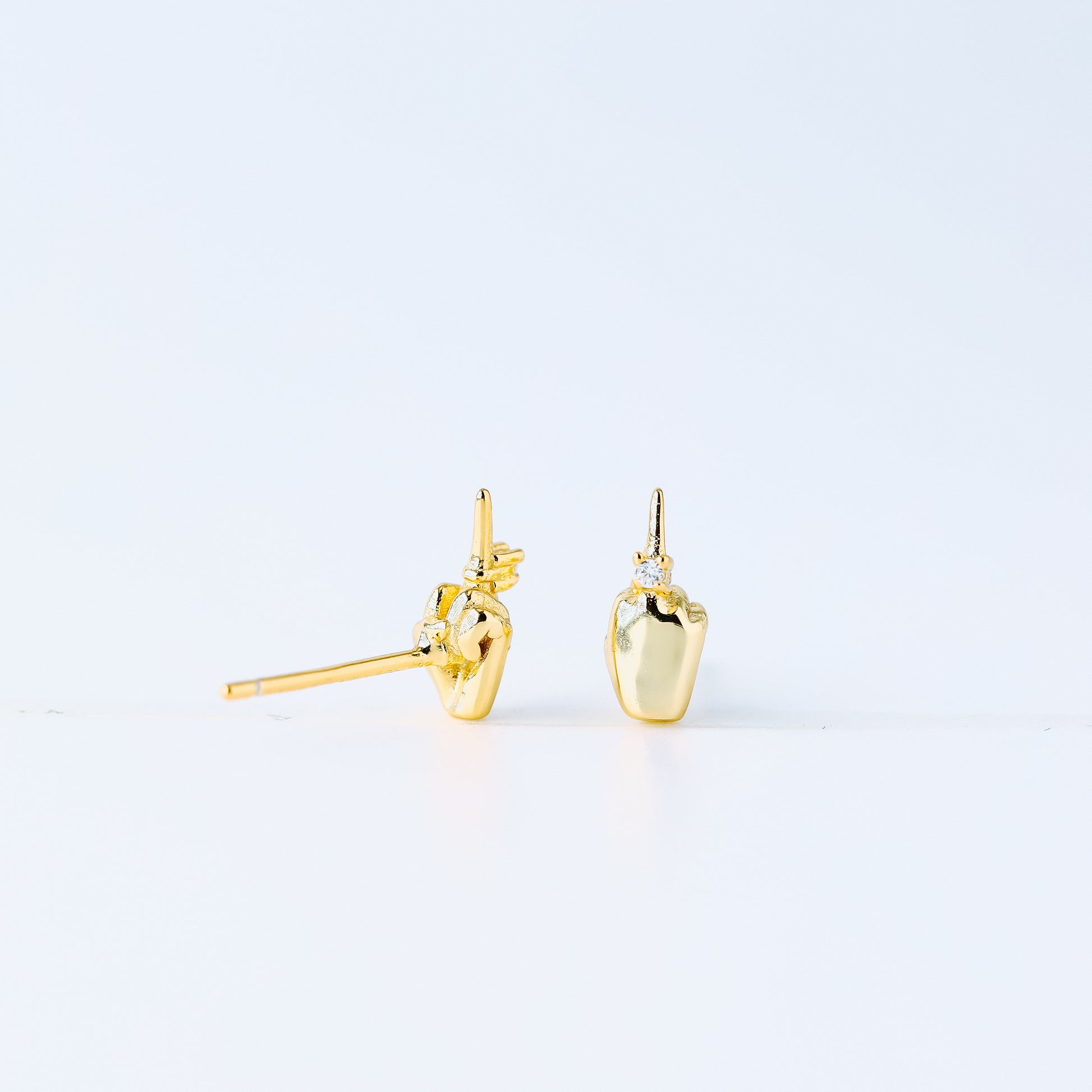 Fuck Off Earrings, Adult Quirky Earrings, Middle Finger Fuck Off Jewelry, Feminist Women's Funny Gift, Sold Individually, BYSDMJEWELS