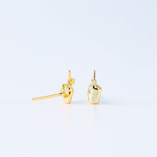 Fuck Off Earrings, Adult Quirky Earrings, Middle Finger Fuck Off Jewelry, Feminist Women's Funny Gift, Sold Individually, BYSDMJEWELS