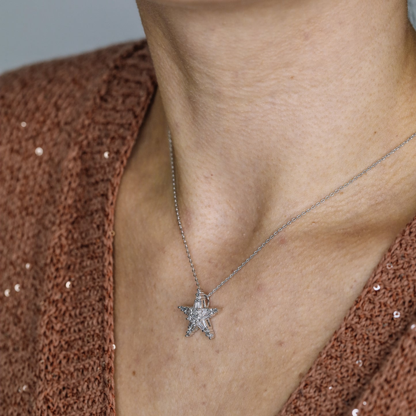 Silver Star Pendant Necklace, Silver Star Gift, Star Necklace, Star Charm Necklace, Star Gift, Star Jewellery, Celestial Gift, BYSDMJEWELS