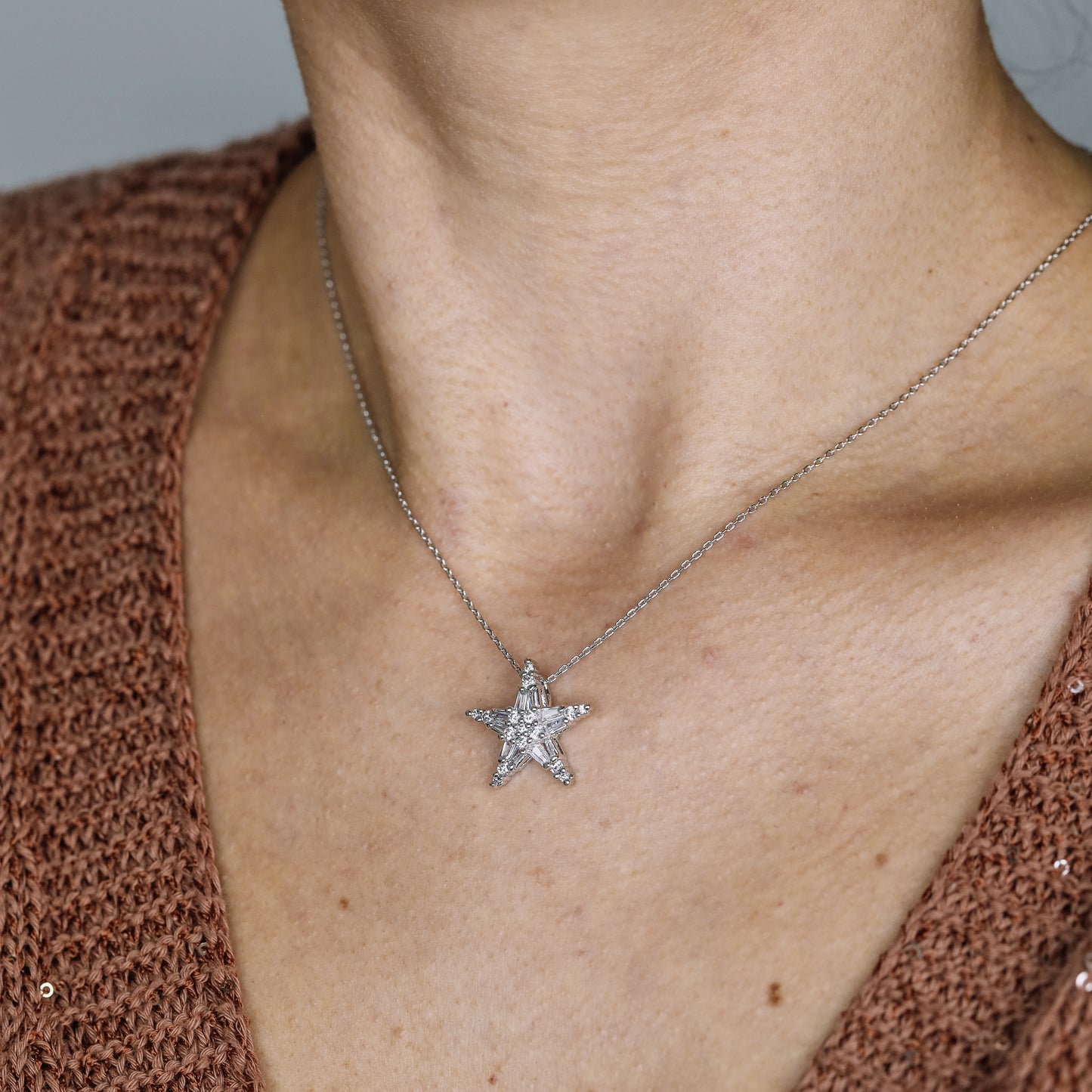 Silver Star Pendant Necklace, Silver Star Gift, Star Necklace, Star Charm Necklace, Star Gift, Star Jewellery, Celestial Gift, BYSDMJEWELS