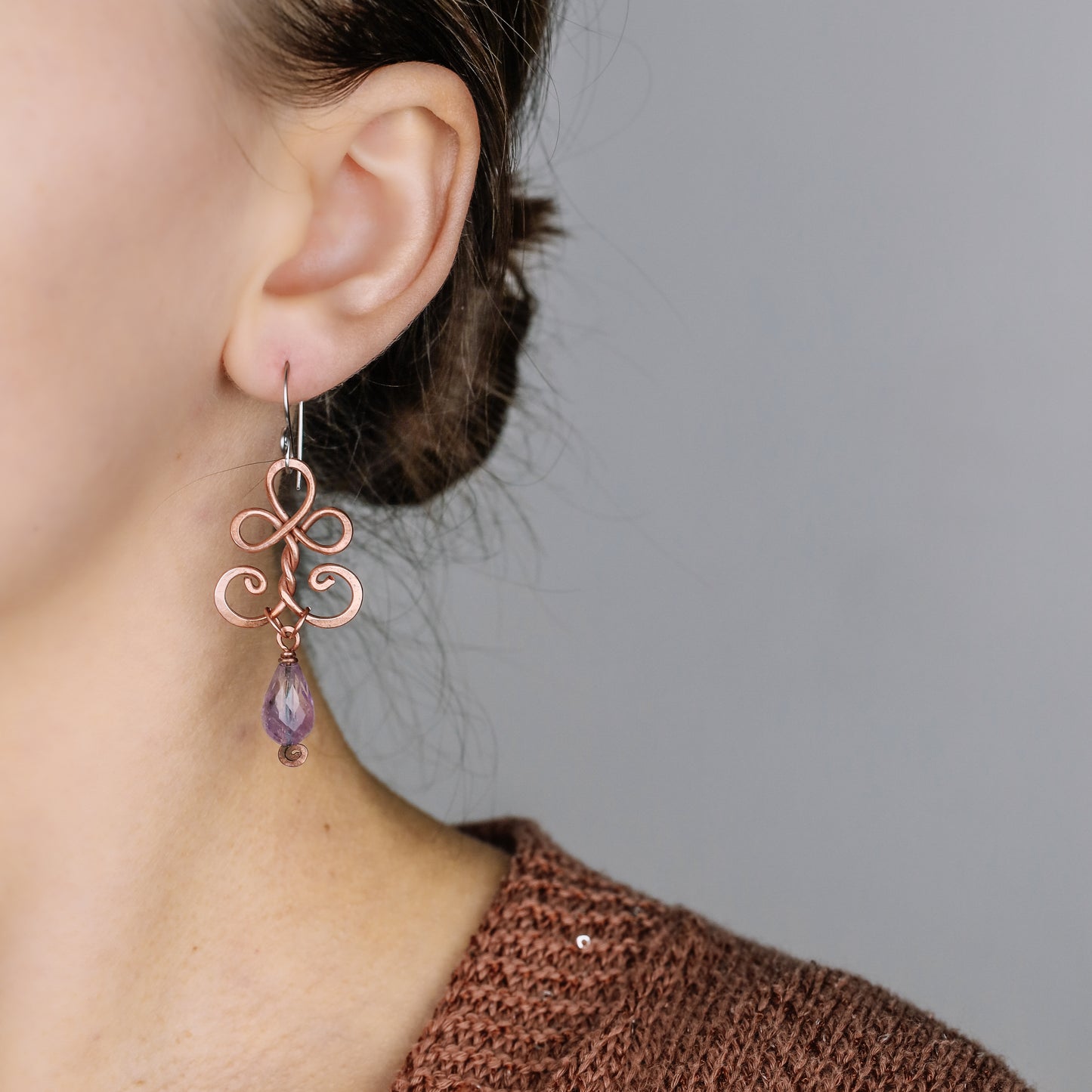 Gemstone Amethyst Earrings • Purple Birthstone Earrings • Statement Earrings • Amethyst Jewelry • Mother's Day Gift • BYSDMJEWELS
