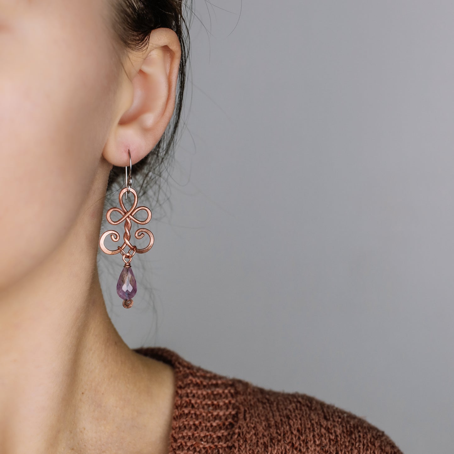 Gemstone Amethyst Earrings • Purple Birthstone Earrings • Statement Earrings • Amethyst Jewelry • Mother's Day Gift • BYSDMJEWELS
