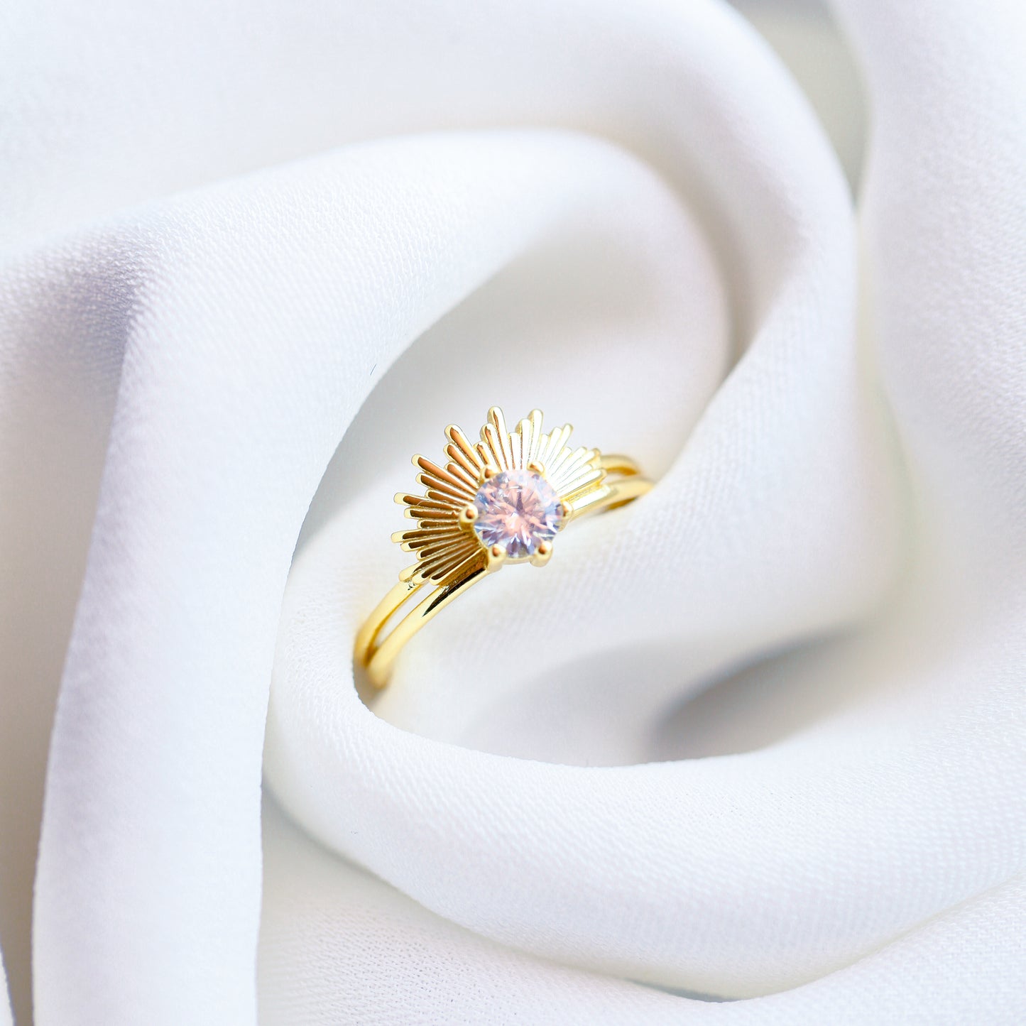 Dainty Sun Ring, Rising Sun Ring, Sunbeam Ring, Spike Ring, Celestial Ring, Gold Ring, Statement Ring, Simple Gold Ring, Stacking Ring