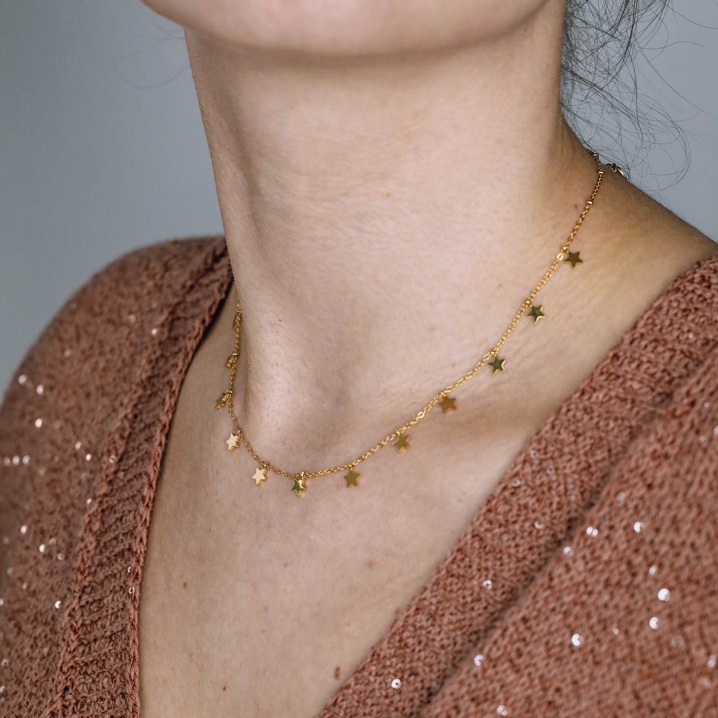 Dainty Star Necklace • Minimal Boho Beaded Necklace • Gold Layered Necklace for Women • BYSDMJEWELS