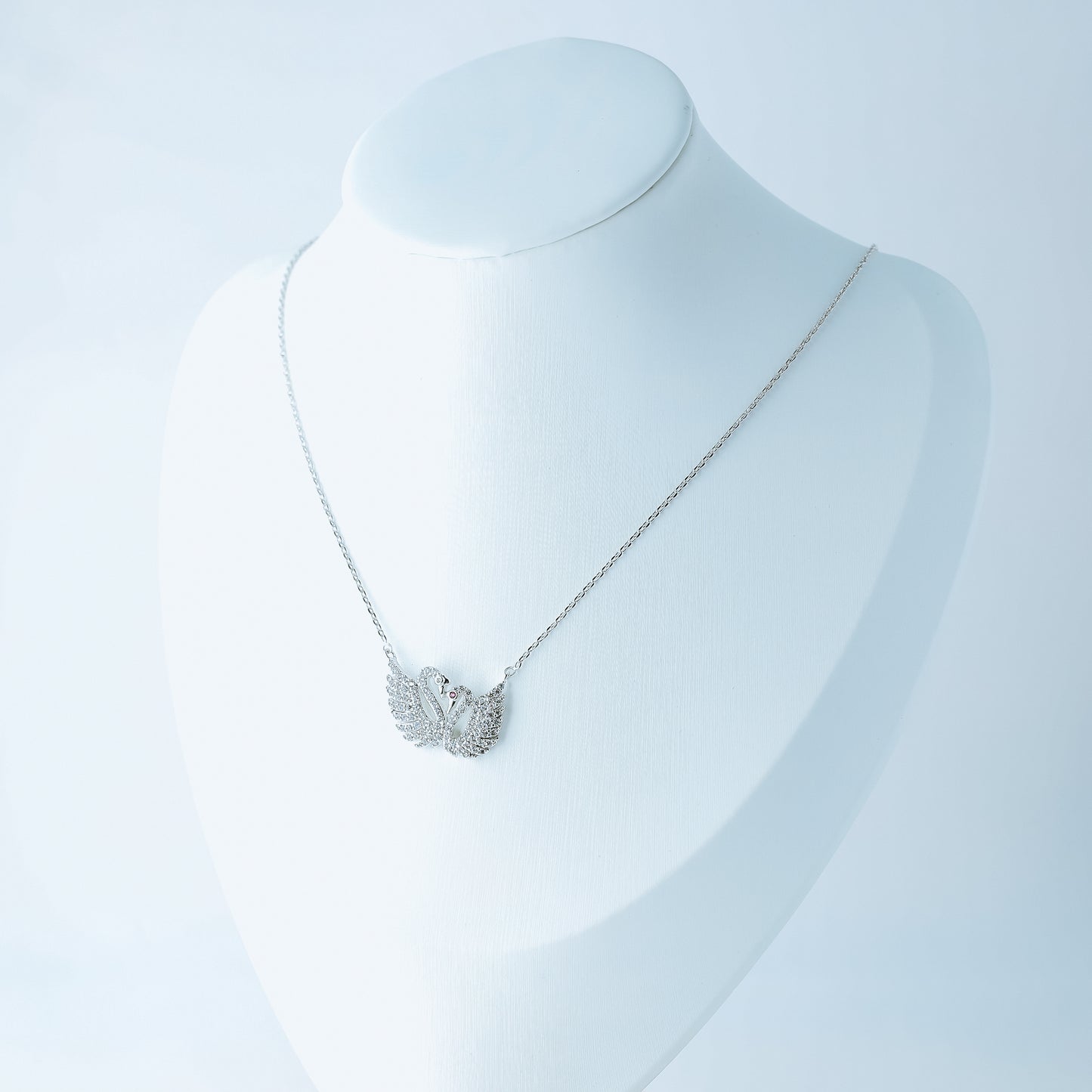 Two Swans in Love, Minimal Swan Necklaces for Women, Swan Pendant, Gift for Daughter, Best Friend Birthday Gift for Her, Silver, BYSDMJEWELS