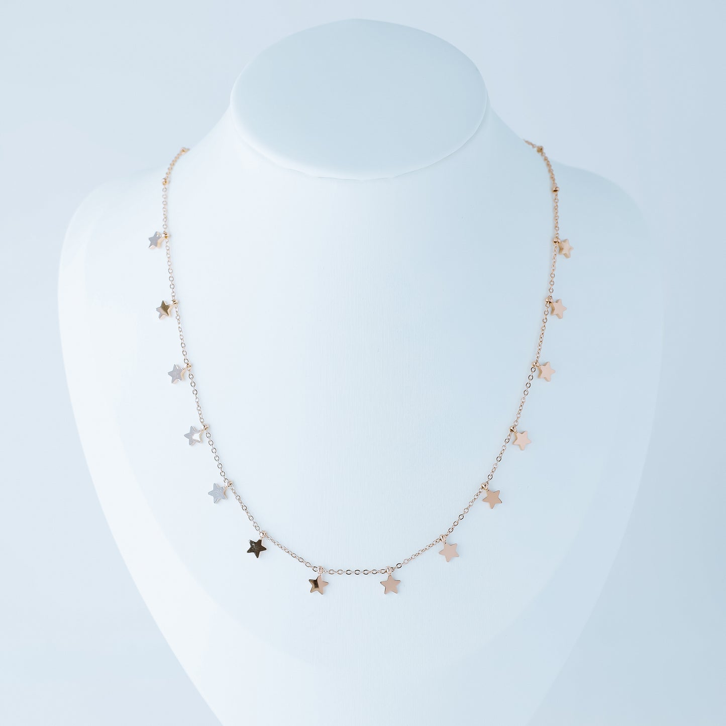 Dainty Star Necklace • Minimal Boho Beaded Necklace • Gold Layered Necklace for Women • BYSDMJEWELS