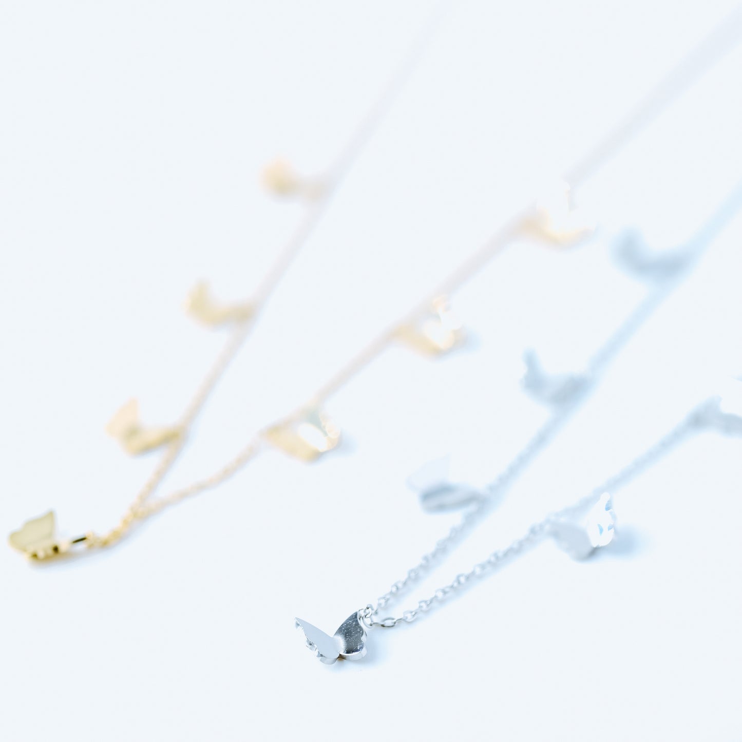 Dainty Butterflies Necklace • Minimal Boho Beaded Necklace • Gold Layered Necklace for Women • BYSDMJEWELS
