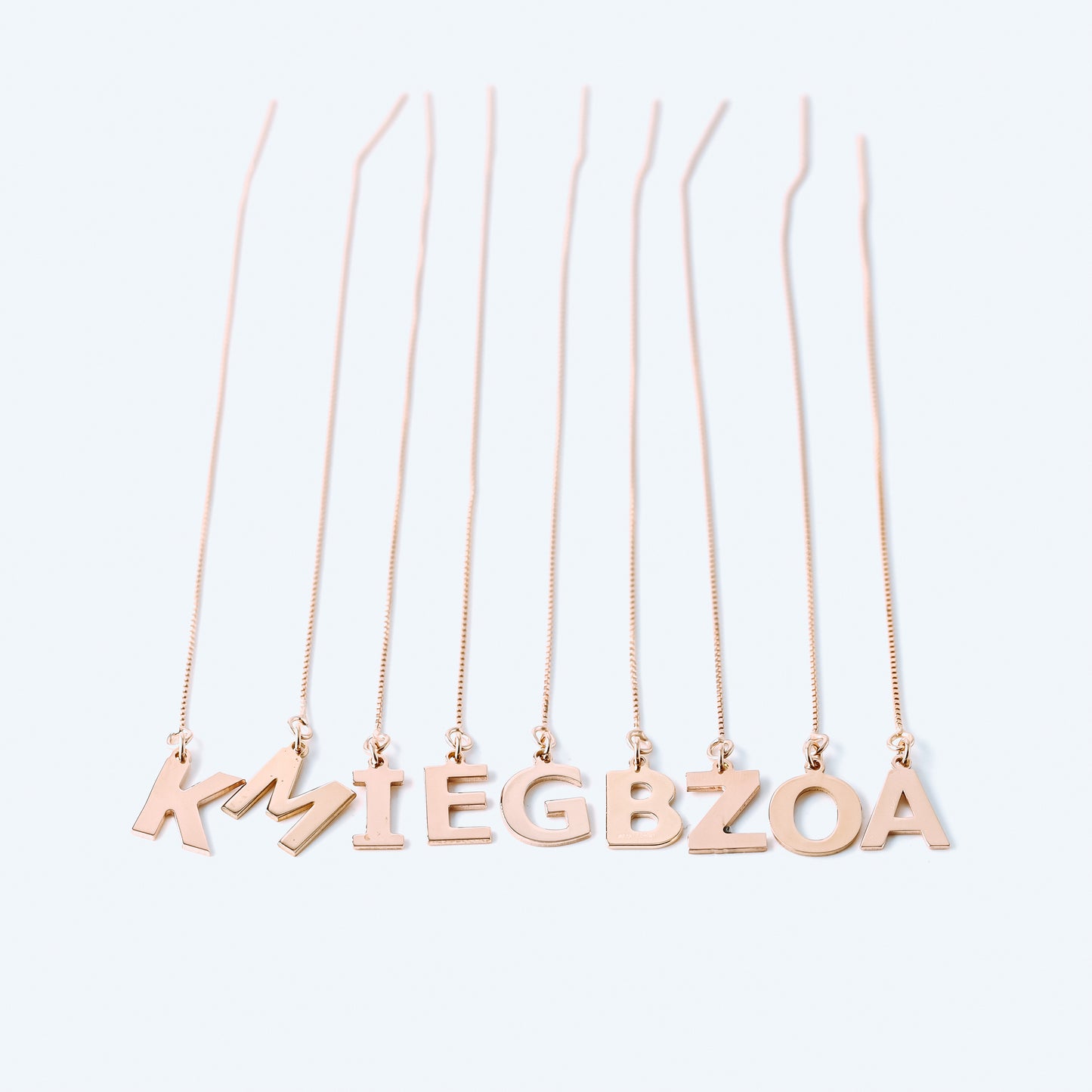 Personalized Letter Threader Earrings • Initial Long Earrings • Alphabet Threader • Second Hole Chain Earring • BYSDMJEWELS