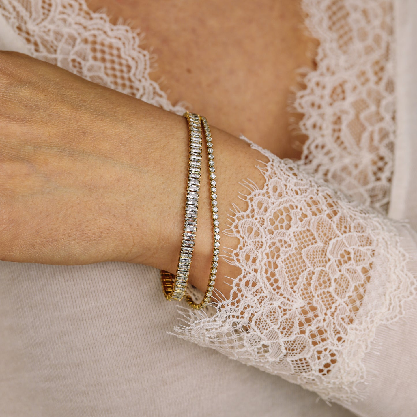 Baguette Tennis Bracelet • Gold Tennis Bracelet • Diamond Bracelet • Dainty Bracelet • Gift for Her • CZ Tennis Bracelet • BYSDMJEWELS