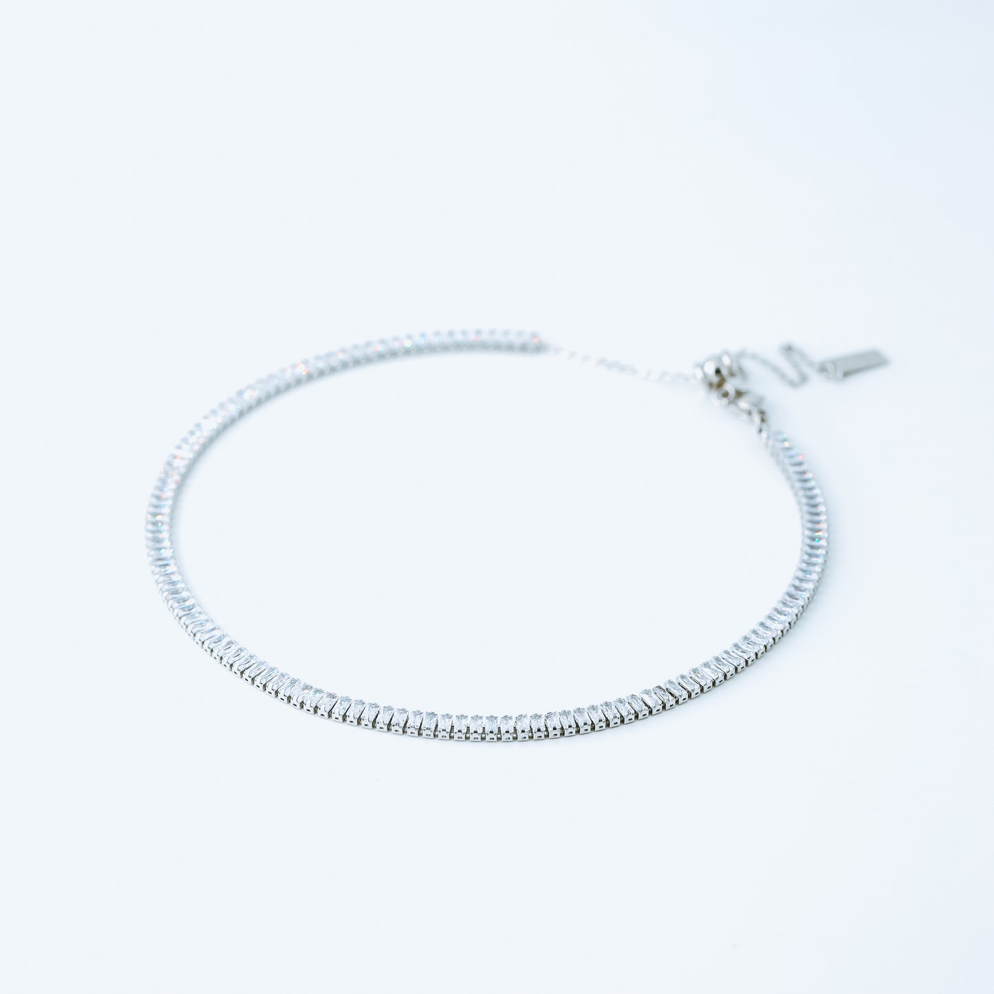 Tennis Baguette Necklace • Cubic Zirconia Choker • Diamond Tennis Necklace • Diamond Necklace Gift • Gold Diamond Chain • BYSDMJEWELS