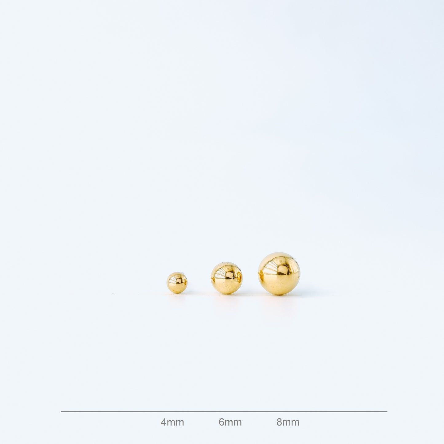 Ball Stud Earrings • Tiny Gold Studs • 4mm 6mm 8mm Gold Ball Studs • Small Stud Earrings • Round Stud Daily wear Studs • BYSDMJEWELS