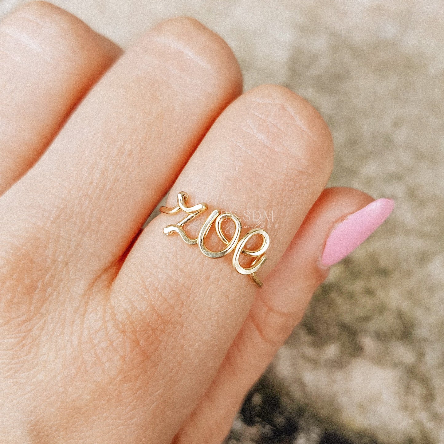 Name Ring • Name Ring in Sterling Silver, Gold and Rose Gold • Personalized Gift For Mom • Best Friend Gift • BYSDMJEWELS