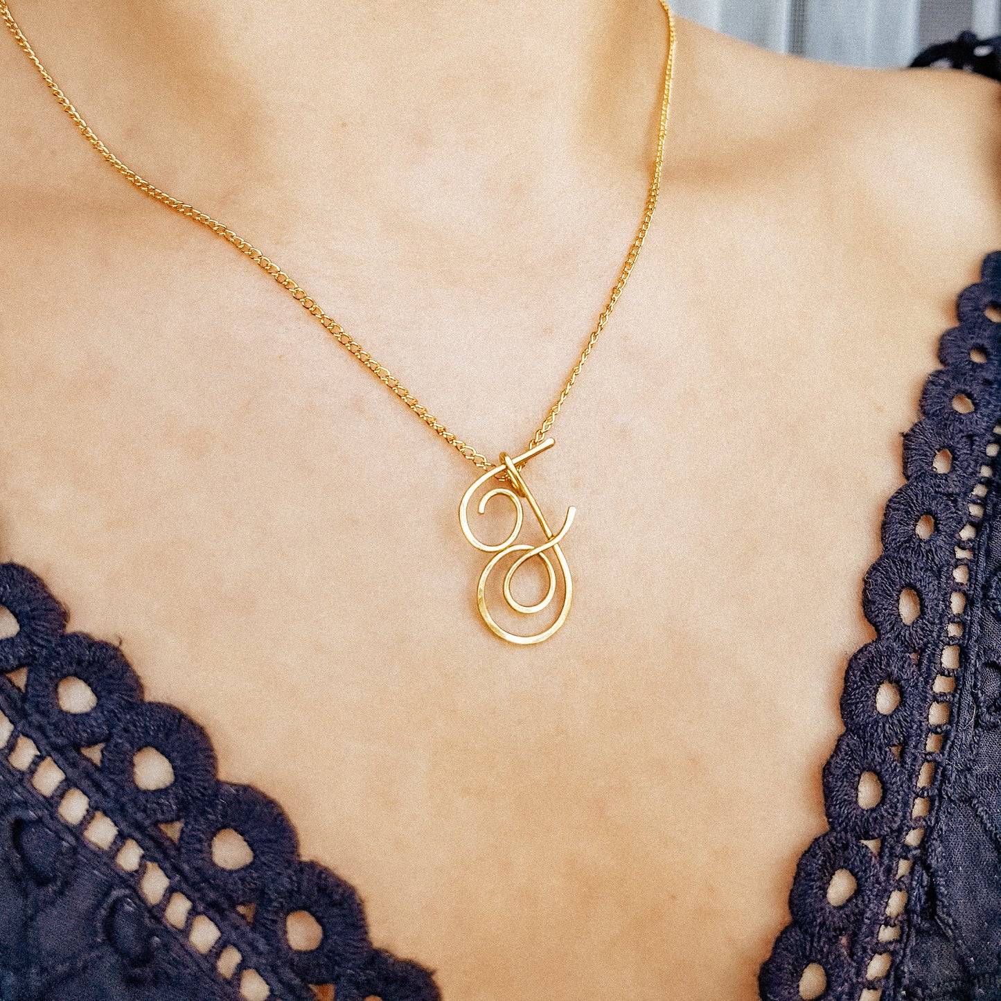 Custom Capital Letter Necklace