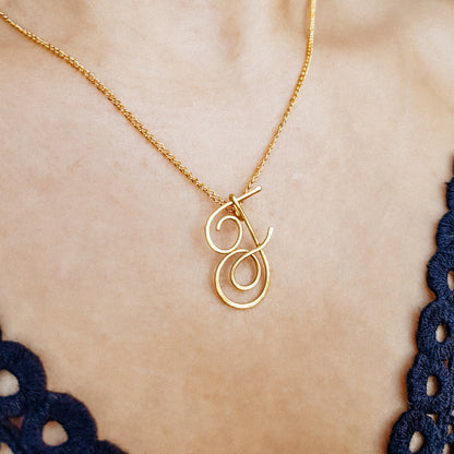 Custom Capital Letter Necklace