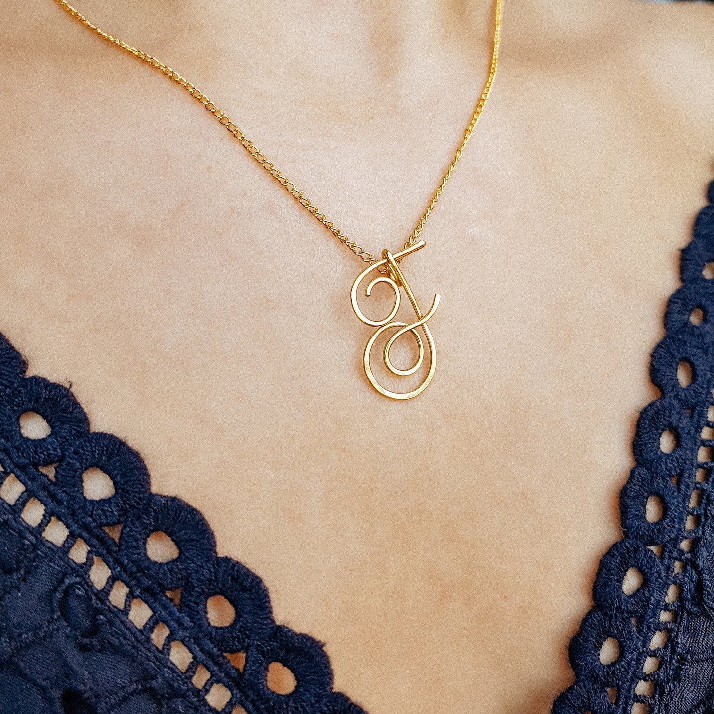 Custom Capital Letter Necklace
